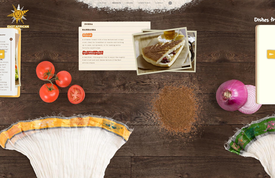East African Bakery视觉效果餐饮网站设计