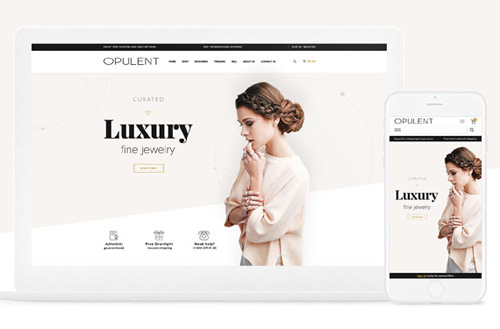 Opulent在线珠宝商店网页设计欣赏