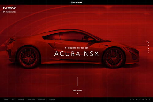 时尚靓丽的Acura汽车网页设计