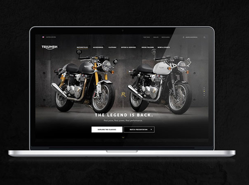 Triumph摩托车网页设计欣赏