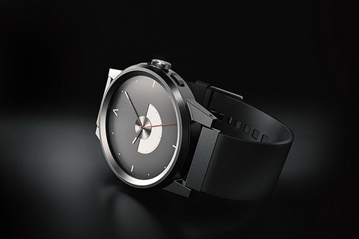 黑色简约的一款手表设计